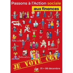 Affiches élections 2022 cartoon-action sociale