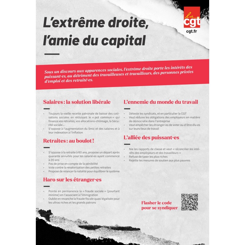 Tract A4 contre l'extrême droite