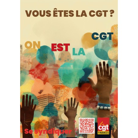 Affiche syndicalisation mains levées