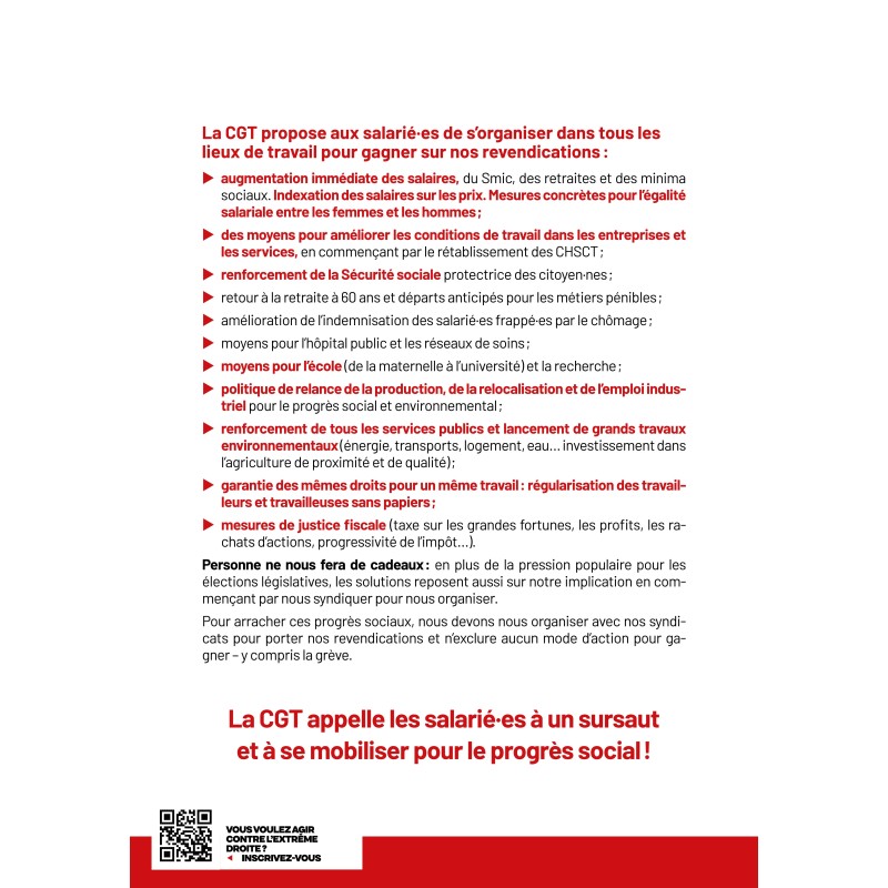 Tract A4 : Face à l’extrême droite, le front populaire