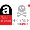 Autocollant "Amiante non-signalisé : Bercy vous met en danger"